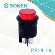 LED 1 Pole Push Button Switch en rouge, vert, orange